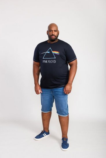 D555 Eclipse Official Pink Floyd Printed Crew Neck T-Shirt - Trička - Trička nadměrné velikosti - 2XL-14XL