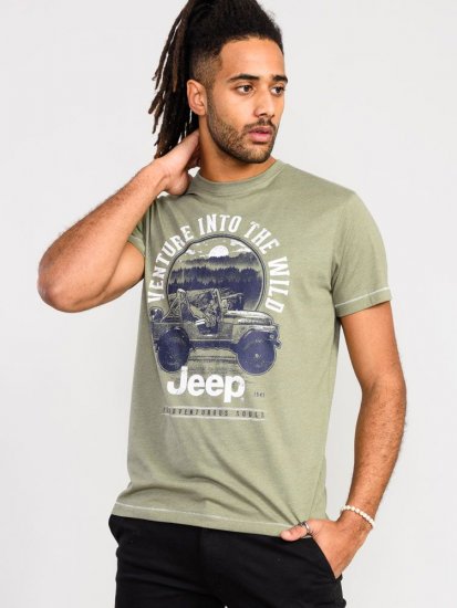 D555 Hibbert Official Jeep Printed T-Shirt - Trička - Trička nadměrné velikosti - 2XL-14XL