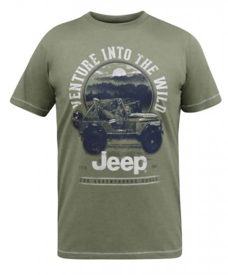 D555 Hibbert Official Jeep Printed T-Shirt - Trička - Trička nadměrné velikosti - 2XL-14XL