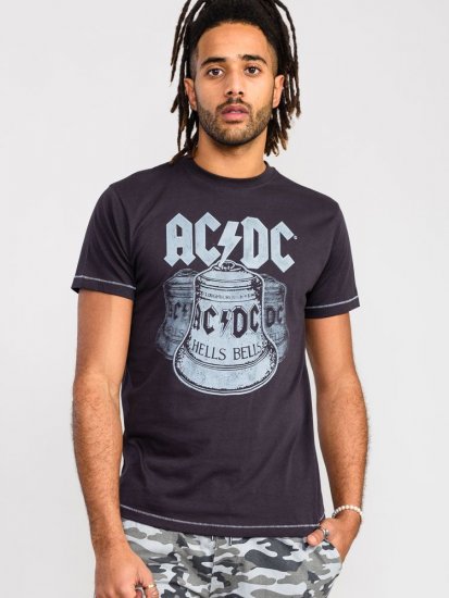 D555 Highway Official AC/DC Hells Bells Printed T- Shirt - Trička - Trička nadměrné velikosti - 2XL-14XL