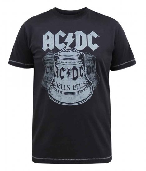 D555 Highway Official AC/DC Hells Bells Printed T- Shirt - Trička - Trička nadměrné velikosti - 2XL-14XL