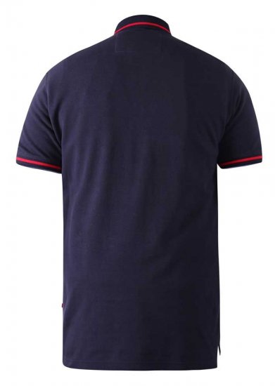 D555 Sloane Polo Shirt With Chest Embroidery Navy - Polokošile - Polokošile 2XL-8XL - Trička s límečkem 2XL-8XL