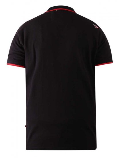 D555 Canning Chest Embroidery Polo Shirt Black - Polokošile - Polokošile 2XL-8XL - Trička s límečkem 2XL-8XL