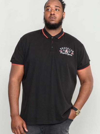 D555 Canning Chest Embroidery Polo Shirt Black - Polokošile - Polokošile 2XL-8XL - Trička s límečkem 2XL-8XL