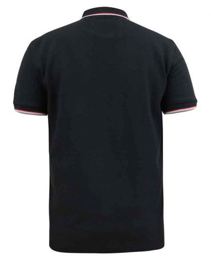 D555 Kirby Birdseye Pique Polo Black - Polokošile - Polokošile 2XL-8XL - Trička s límečkem 2XL-8XL