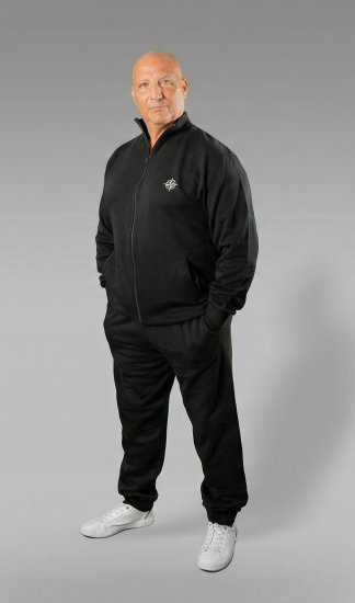 20 Nodi Mistral Tracksuit in Combed Fleece Cotton Black - Teplákové soupravy - Teplákové soupravy nadměrné velikosti
