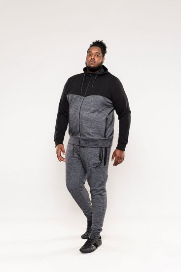 D555 Finnley Couture Hoody With Chest Embroidery Black - Mikiny & mikiny s kapucí - Mikiny & Mikiny s kapucí 2XL-12XL
