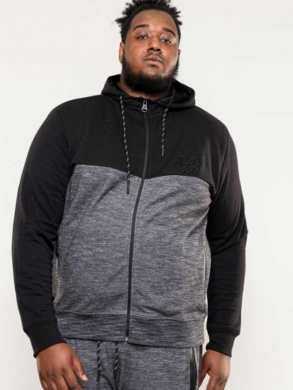 D555 Finnley Couture Hoody With Chest Embroidery Black - Mikiny & mikiny s kapucí - Mikiny & Mikiny s kapucí 2XL-12XL