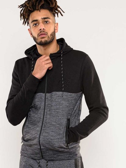 D555 Finnley Couture Hoody With Chest Embroidery Black - Mikiny & mikiny s kapucí - Mikiny & Mikiny s kapucí 2XL-12XL