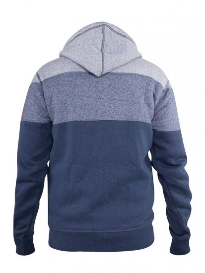 D555 Columbus Cut And Sew Panelled Zip Through Hoody Blue - Mikiny & mikiny s kapucí - Mikiny & Mikiny s kapucí 2XL-12XL