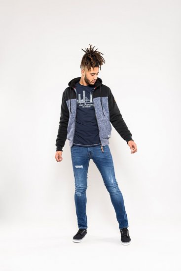 D555 Allen Zip Through Hoody With Sherpa Lining - Mikiny & mikiny s kapucí - Mikiny & Mikiny s kapucí 2XL-12XL