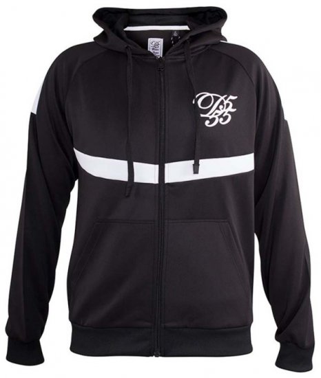 D555 Bristol Couture Zip Through Hoody Black - Mikiny & mikiny s kapucí - Mikiny & Mikiny s kapucí 2XL-12XL