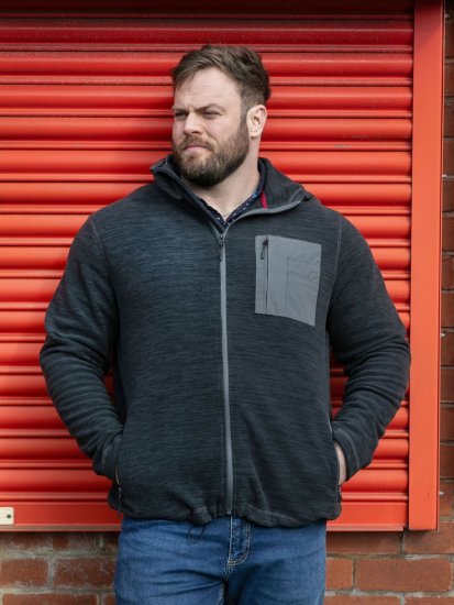 D555 Daly Quarter Zip Fleece Sweatshirt Černá/Šedá - Mikiny & mikiny s kapucí - Mikiny & Mikiny s kapucí 2XL-12XL