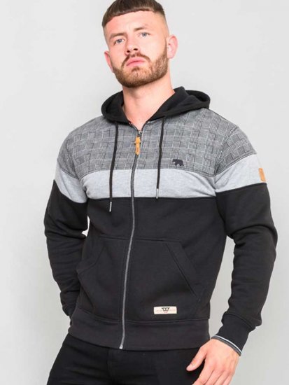 D555 Kipling Full Zip Hoodie Black - Mikiny & mikiny s kapucí - Mikiny & Mikiny s kapucí 2XL-12XL