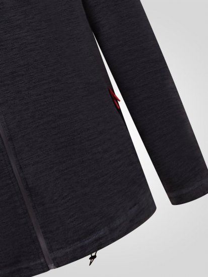 D555 Damien Micro Fleece Zip Through Hoody Černá/Šedá - Mikiny & mikiny s kapucí - Mikiny & Mikiny s kapucí 2XL-12XL
