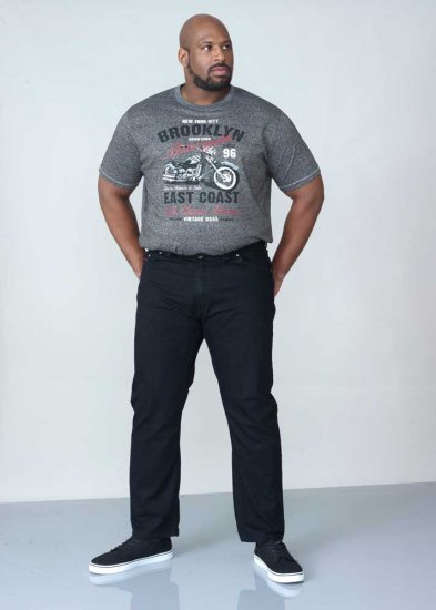 Duke Balfour Relaxed Comfort Fit Stretch Jeans With Elasticated Waist Black - Džíny & kalhoty - Džíny a Kalhoty - W40-W70