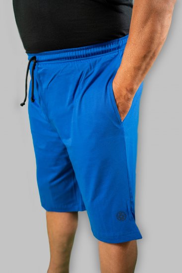 20 Nodi Short Leg Sports Pants in Combed Cotton Jersey Blue - Tepláky & kraťasy - Tepláky a Teplákové Kraťasy 2XL-12XL