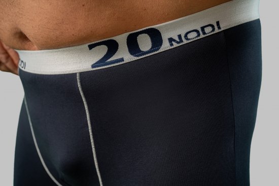20 Nodi Stretch Cotton Boxer with Medium Leg Blue - Spodní prádlo - Spodní Prádlo Nadměrné Velikosti 2XL-8XL