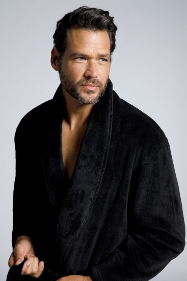 JP1880 Bathrobe with Spacious Patch Pockets Black - Spodní prádlo - Spodní Prádlo Nadměrné Velikosti 2XL-8XL