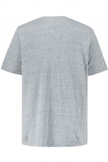 JP1880 702415 Tričko s véčkovým výstřihem Šedá melír - Trička - Trička nadměrné velikosti - 2XL-14XL