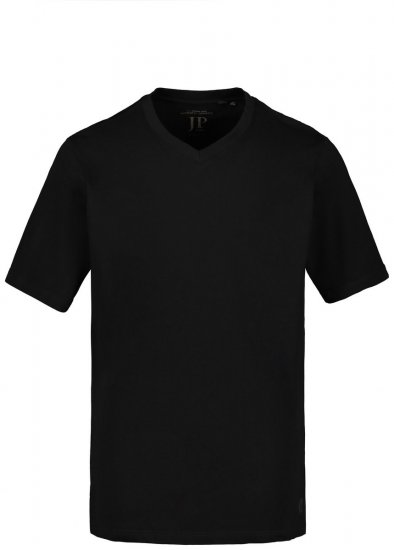 JP1880 702415 Tričko s véčkovým výstřihem Černá - Trička - Trička nadměrné velikosti - 2XL-14XL