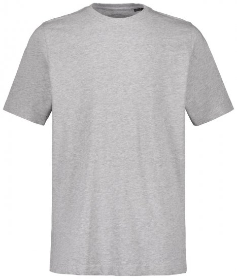 JP1880 702558 Tričko s kulatým výstřihem Šedá melír - Trička - Trička nadměrné velikosti - 2XL-14XL