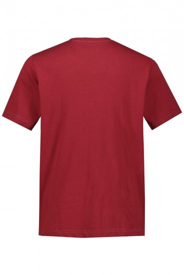 JP1880 702558 Tričko s kulatým výstřihem Tmavě červená - Trička - Trička nadměrné velikosti - 2XL-14XL