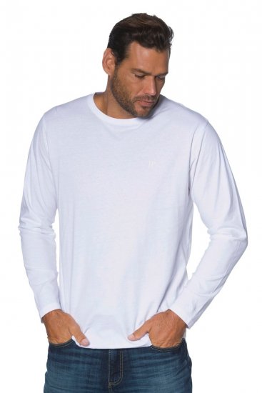 JP1880 702559 Tričko s dlouhým rukávem Bílá - Trička - Trička nadměrné velikosti - 2XL-14XL