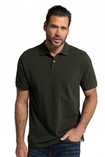 JP1880 702560 Polokošile Tmavě olivová - Polokošile - Polokošile 2XL-8XL - Trička s límečkem 2XL-8XL