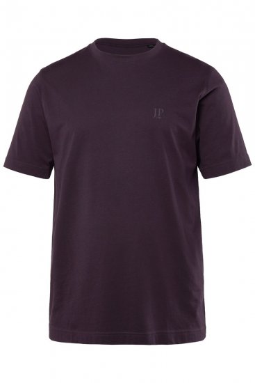 JP1880 702637 Tričko s kulatým výstřihem 2 kusy Tmavě fialová/Černá - Trička - Trička nadměrné velikosti - 2XL-14XL