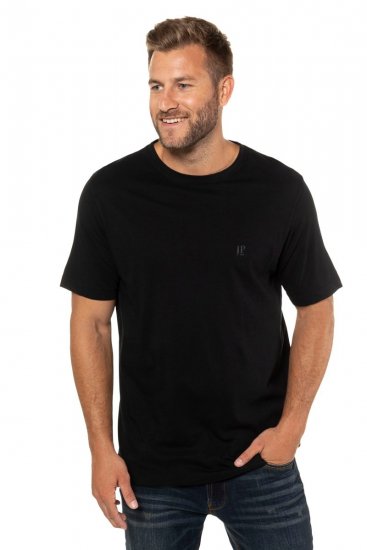 JP1880 702637 Tričko s kulatým výstřihem 2 kusy Černá - Trička - Trička nadměrné velikosti - 2XL-14XL