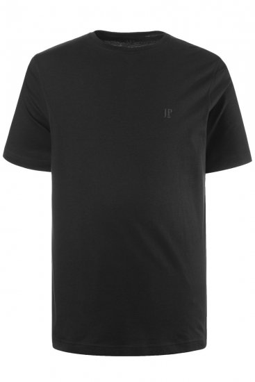 JP1880 702637 Tričko s kulatým výstřihem 2 kusy Černá - Trička - Trička nadměrné velikosti - 2XL-14XL