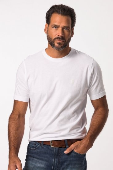 JP1880 702637 Tričko s kulatým výstřihem 2 kusy Bílá - Trička - Trička nadměrné velikosti - 2XL-14XL