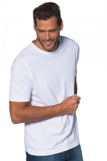 JP1880 702637 Tričko s kulatým výstřihem 2 kusy Bílá - Trička - Trička nadměrné velikosti - 2XL-14XL