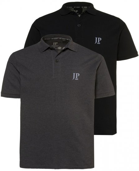 JP1880 704317 Polokošile 2 kusy Tmavě šedá - Polokošile - Polokošile 2XL-8XL - Trička s límečkem 2XL-8XL