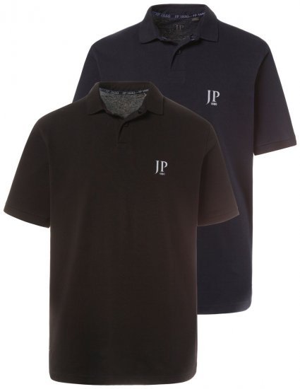 JP1880 704317 Polokošile 2 kusy Černá/Tmavě modrá - Polokošile - Polokošile 2XL-8XL - Trička s límečkem 2XL-8XL