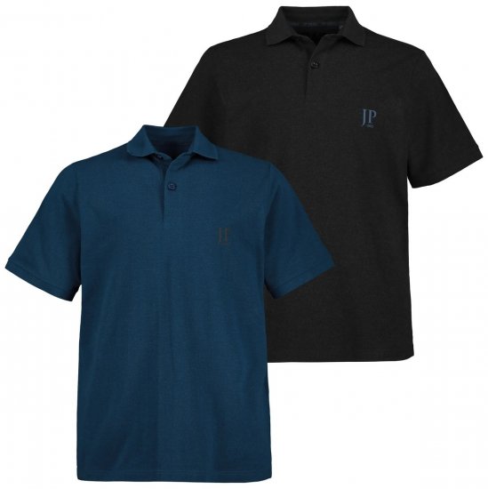 JP1880 704317 Polokošile 2 kusy Středně modrá - Polokošile - Polokošile 2XL-8XL - Trička s límečkem 2XL-8XL