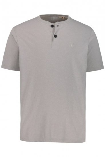 JP1880 708420 Tričko Henley 2 kusy Šedá melír - Trička - Trička nadměrné velikosti - 2XL-14XL