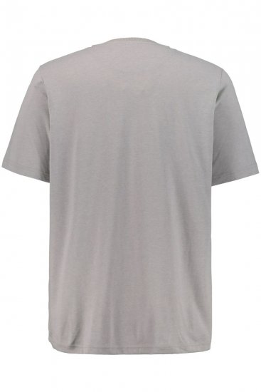 JP1880 708420 Tričko Henley 2 kusy Šedá melír - Trička - Trička nadměrné velikosti - 2XL-14XL