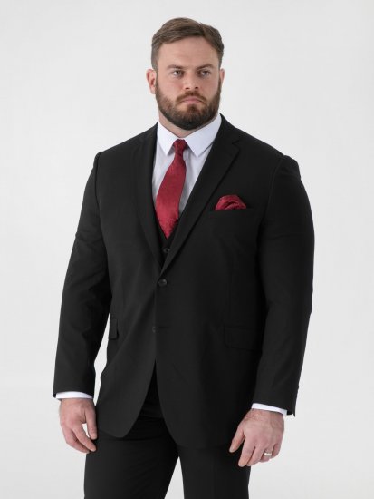 D555 Ted 4 Way Stretch Tailored Suit Jacket Černá - Obleky - Obleky 2XL-8XL