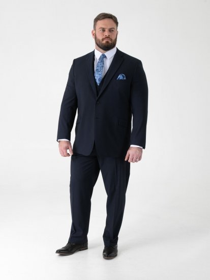 D555 Ted 4 Way Stretch Tailored Suit Jacket Námořnická modrá - Obleky - Obleky 2XL-8XL