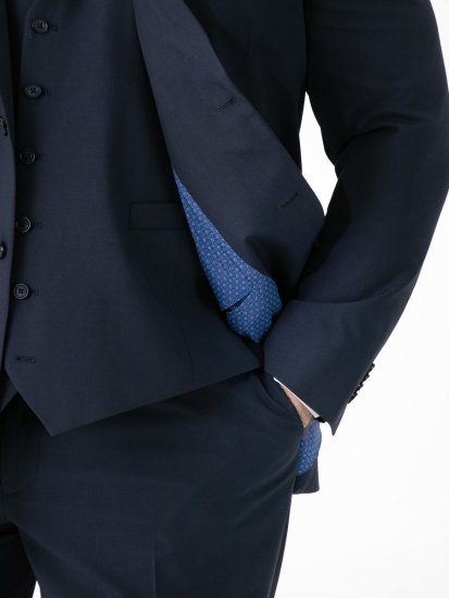 D555 Ted 4 Way Stretch Tailored Suit Jacket Námořnická modrá - Obleky - Obleky 2XL-8XL