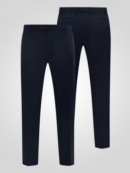 D555 Ted 4 Way Stretch Tailored Trouser Námořnická modrá - Obleky - Obleky 2XL-8XL