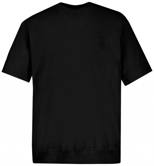 JP1880 712616 Tričko se střihem na bříško Černá - Trička - Trička nadměrné velikosti - 2XL-14XL