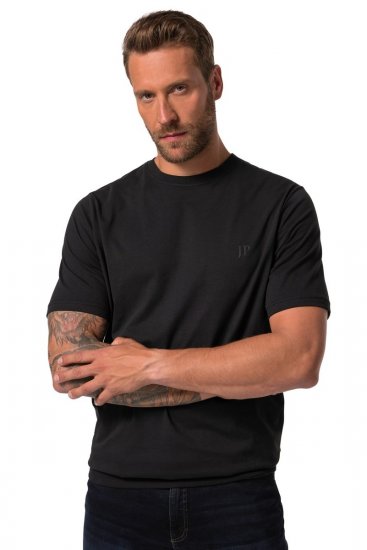 JP1880 712616 Tričko se střihem na bříško Černá - Trička - Trička nadměrné velikosti - 2XL-14XL