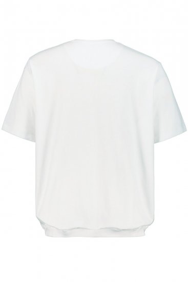 JP1880 712616 Tričko se střihem na bříško Bílá - Trička - Trička nadměrné velikosti - 2XL-14XL