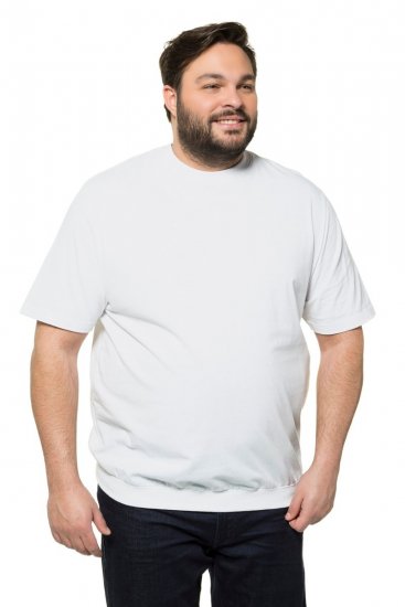 JP1880 712616 Tričko se střihem na bříško Bílá - Trička - Trička nadměrné velikosti - 2XL-14XL