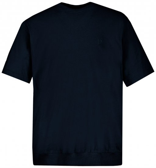 JP1880 712616 Tričko se střihem na bříško Tmavě modrá - Trička - Trička nadměrné velikosti - 2XL-14XL