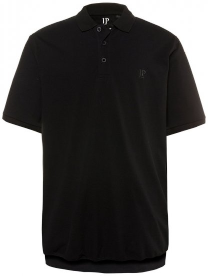 JP1880 712617 Polokošile se střihem na bříško Černá - Polokošile - Polokošile 2XL-8XL - Trička s límečkem 2XL-8XL
