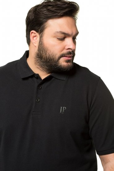 JP1880 712617 Polokošile se střihem na bříško Černá - Polokošile - Polokošile 2XL-8XL - Trička s límečkem 2XL-8XL